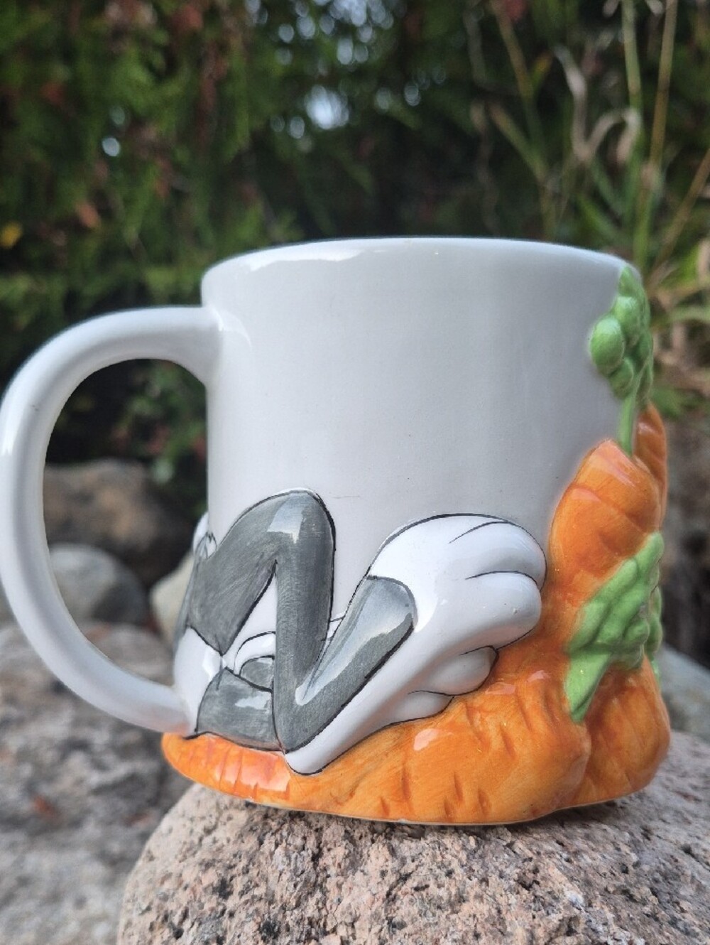 Vintage 1998 Looney Tunes Bugs Bunny 3D Mug By Gibsons - Picture 3 of 9